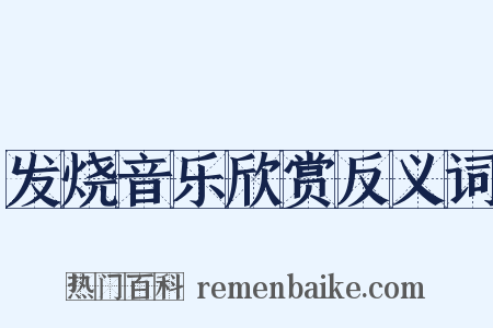 发烧音乐欣赏反义词是什么意思的图片
